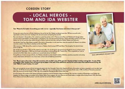 Tom and Ida Webster plaque