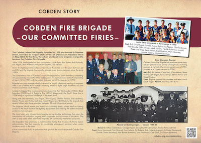 Cobden Fire Brigade plaque
