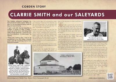 Cobden Saleyards plaque