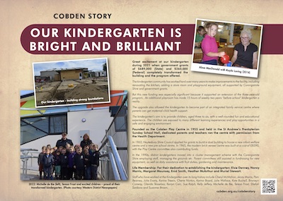 Cobden Kindergarten plaque