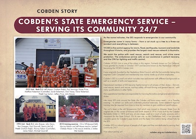 Cobden SES plaque