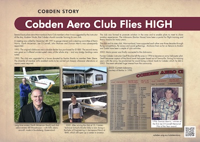 Cobden Aero Club plaque